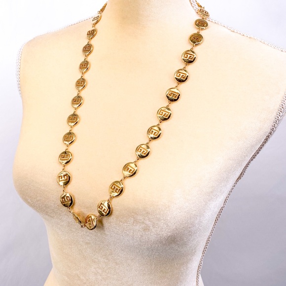 Givenchy Jewelry - GIVENCHY Vintage Gold Tone Logo Link Necklace